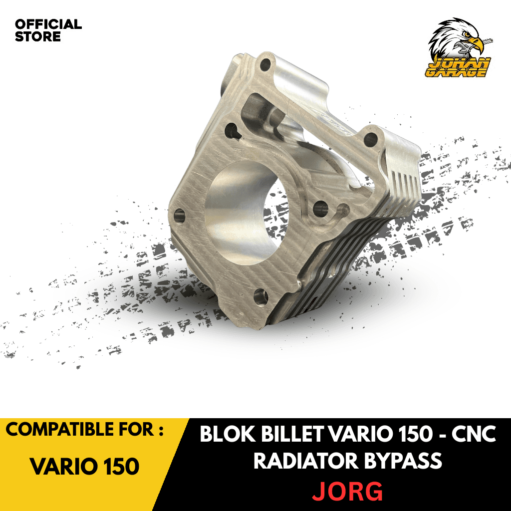 BLOK BILLET JORG CNC VARIO 150 ON TANPA BORING PANJANG BLOK 70-75 JOHAN GARAGE