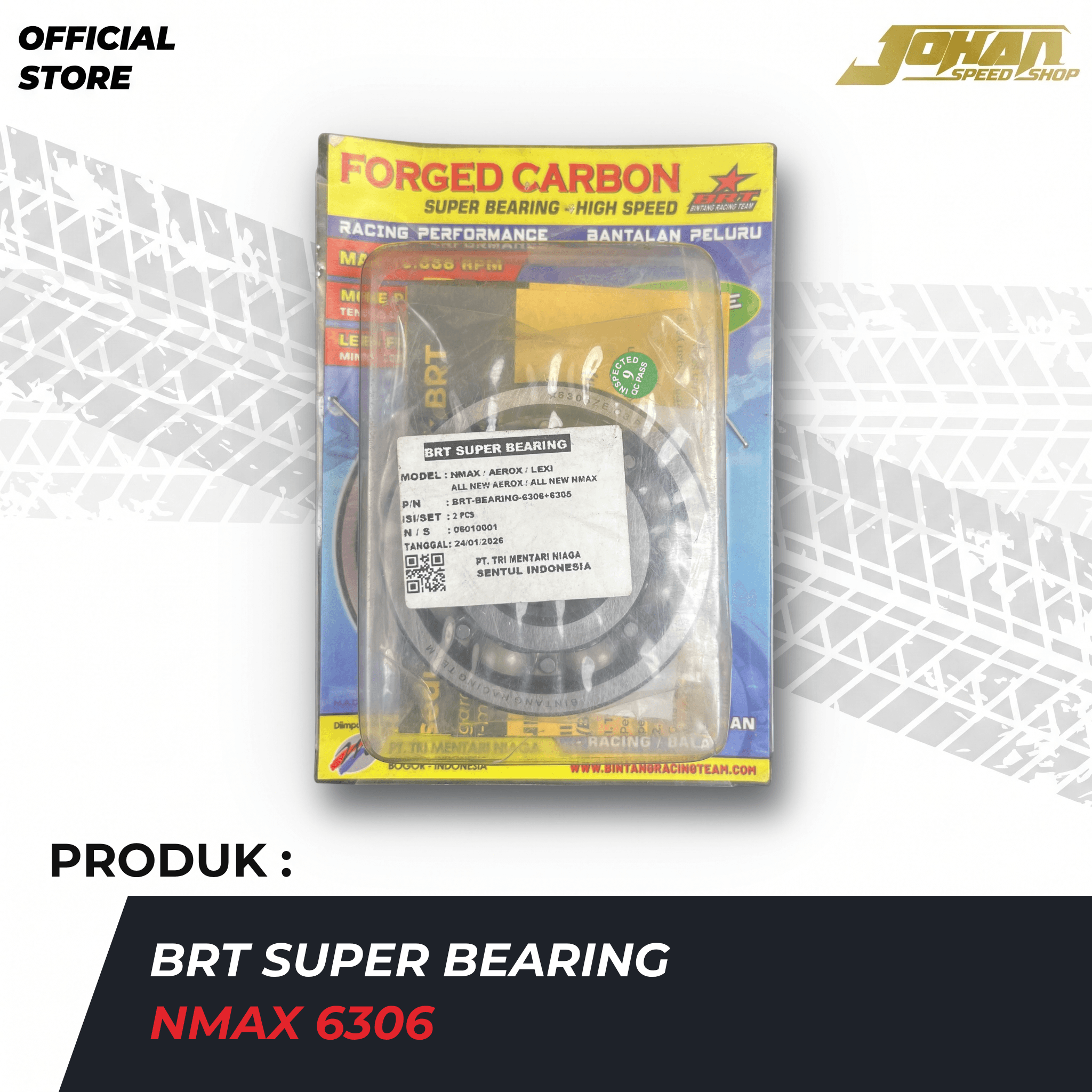 BRT SUPER BEARING AEROX NEW 6306