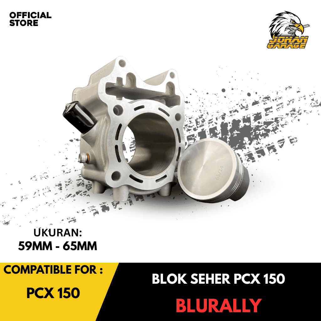 BluRally Blok Seher Ceramic Piston Casting Pcx 150 Vario 150 Adv 150 65mm Johan Garage